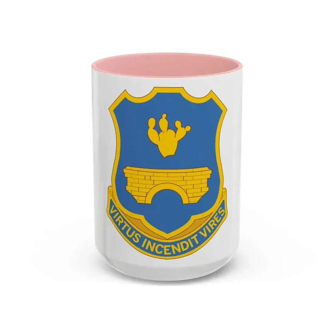 120th Infantry Regiment (U.S. Army) Accent Coffee Mug 15oz Pink - Go Mug Yourself