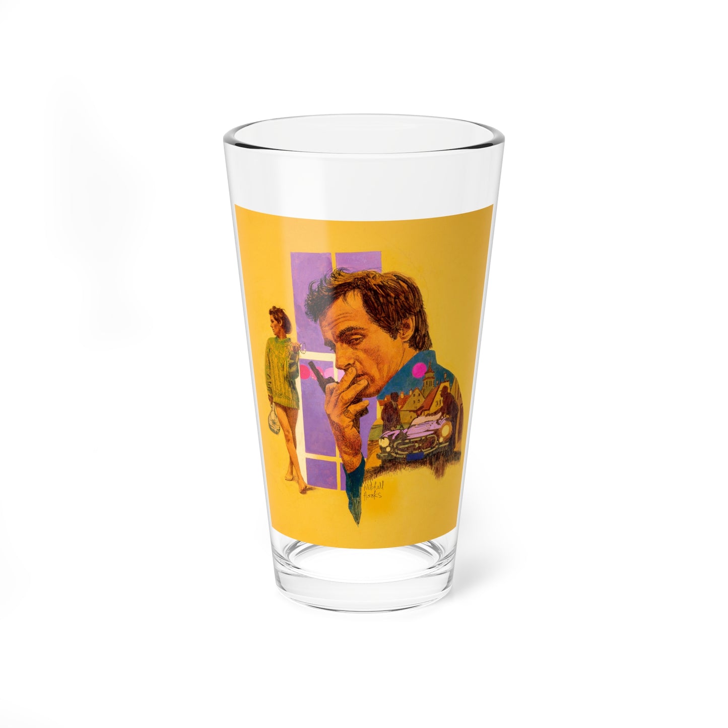 Lew Archer The Wycherly Woman, paperback cover (Bantam Books, 1978) - Pint Glass 16oz