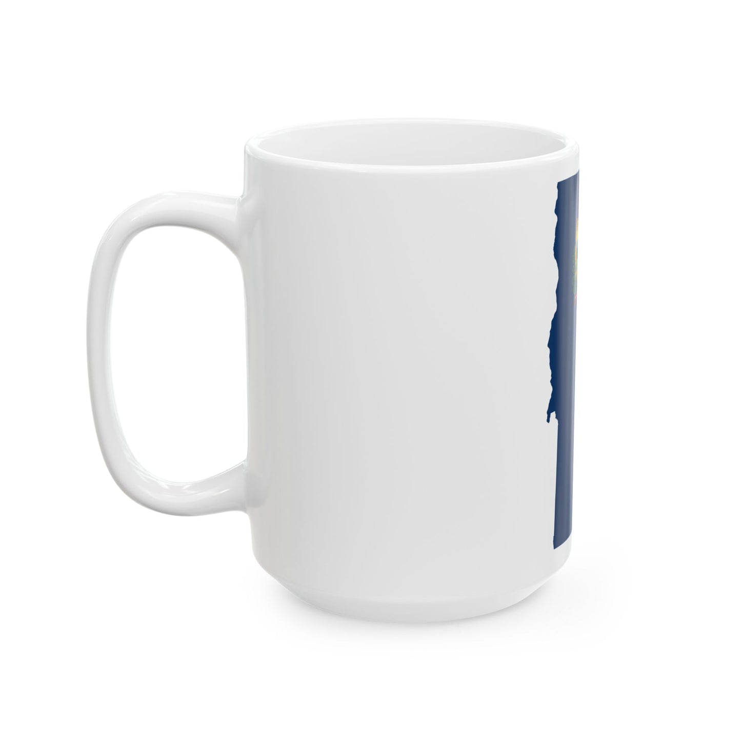 Flag-map of Vermont (United States) White Coffee Mug