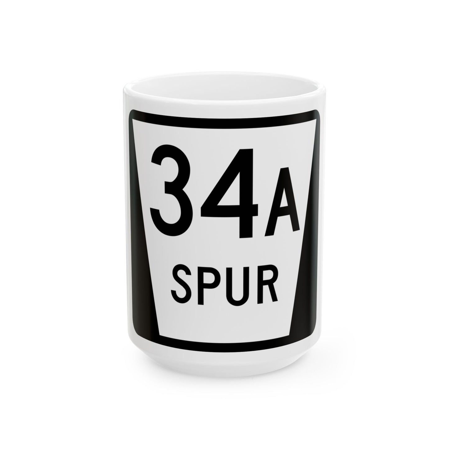 N SPUR 34A (Nebraska) (Road Sign) White Coffee Mug