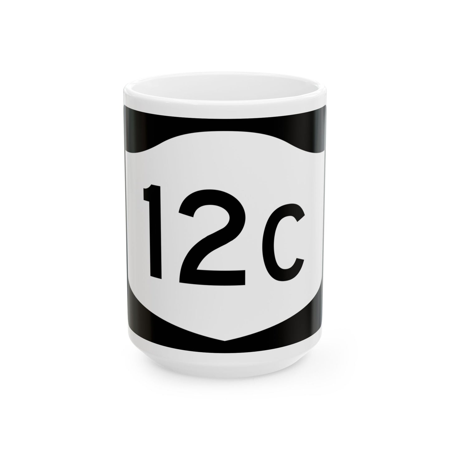 NY-12C (New York) (Road Sign) White Coffee Mug