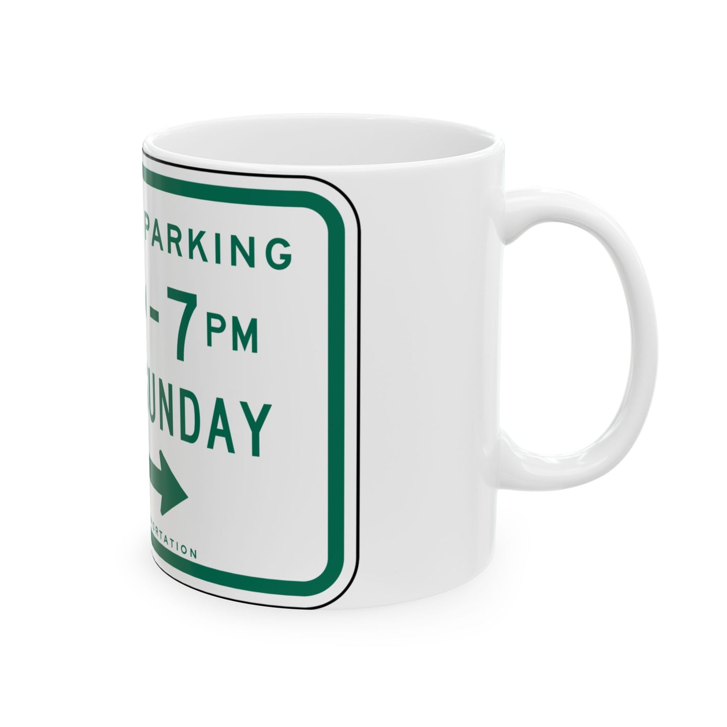 NYCDOT R7-182R (New York) (Road Sign) White Coffee Mug