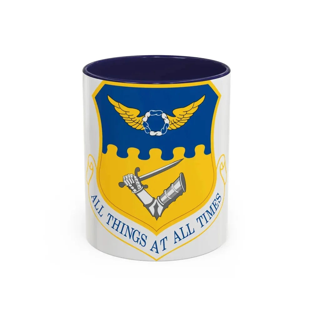 121st Air Refueling Wing (U.S. Air Force) Accent Coffee Mug 11oz Navy - Go Mug Yourself