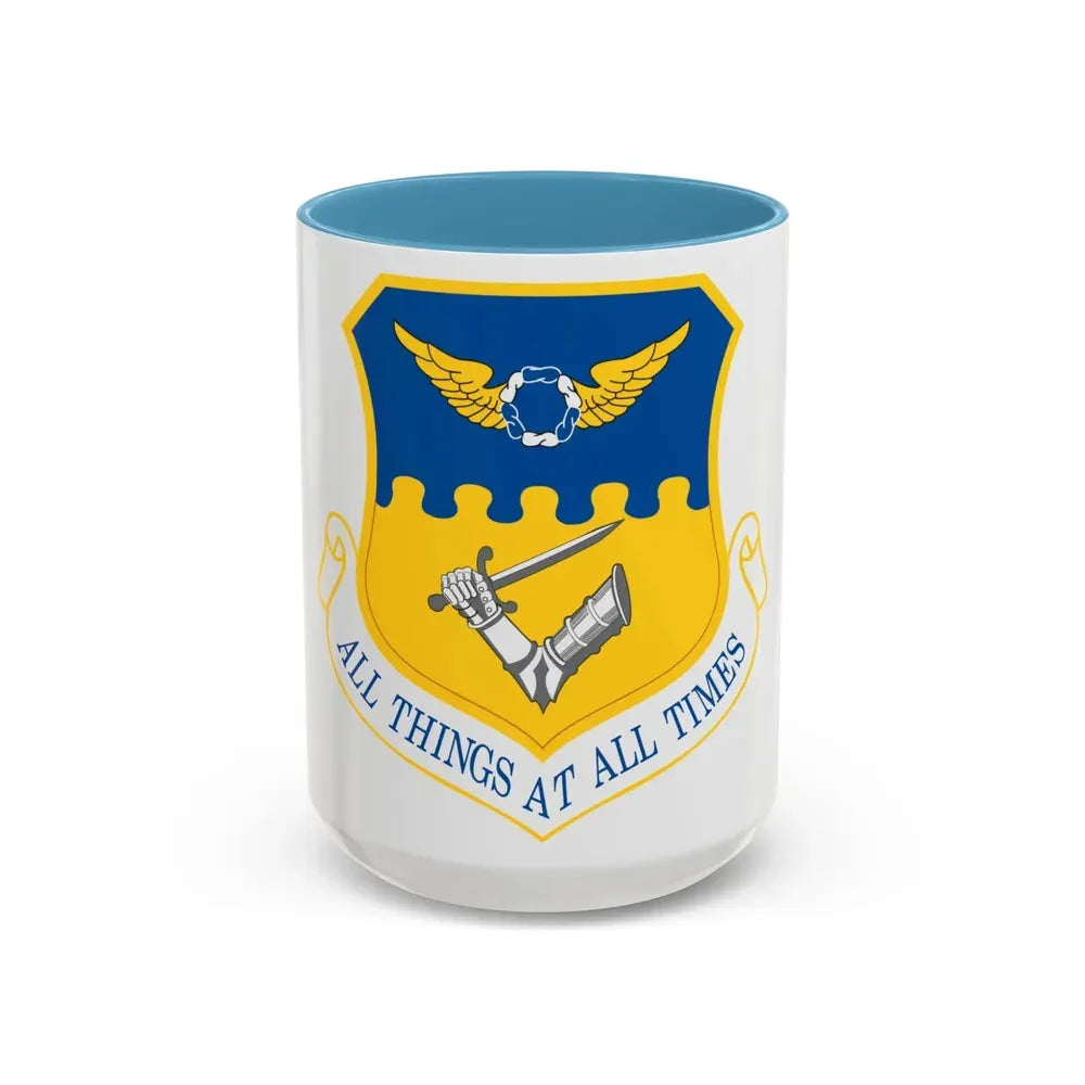 121st Air Refueling Wing (U.S. Air Force) Accent Coffee Mug 15oz Light Blue - Go Mug Yourself