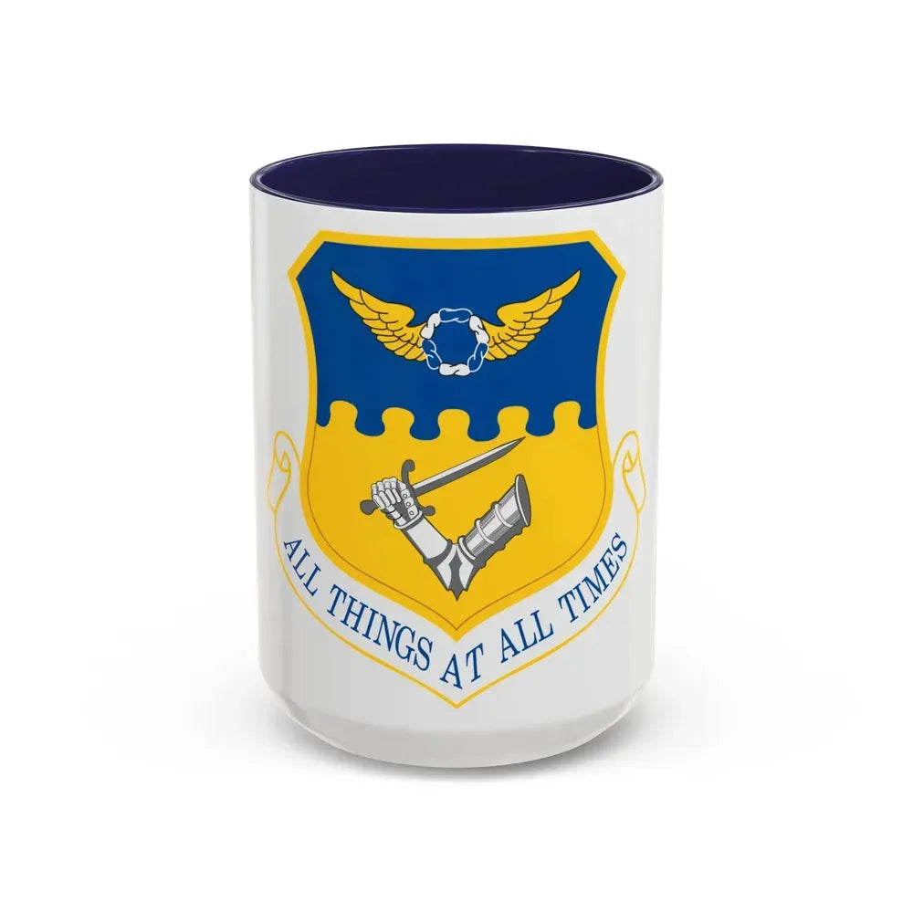 121st Air Refueling Wing (U.S. Air Force) Accent Coffee Mug 15oz Navy - Go Mug Yourself