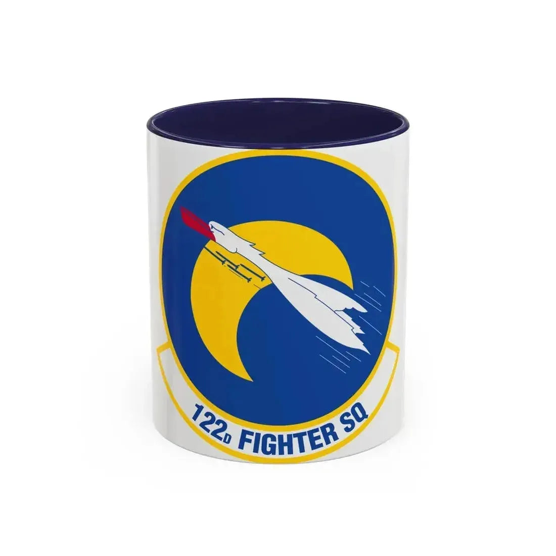 122 Fighter Squadron (U.S. Air Force) Accent Coffee Mug 11oz Navy - Go Mug Yourself