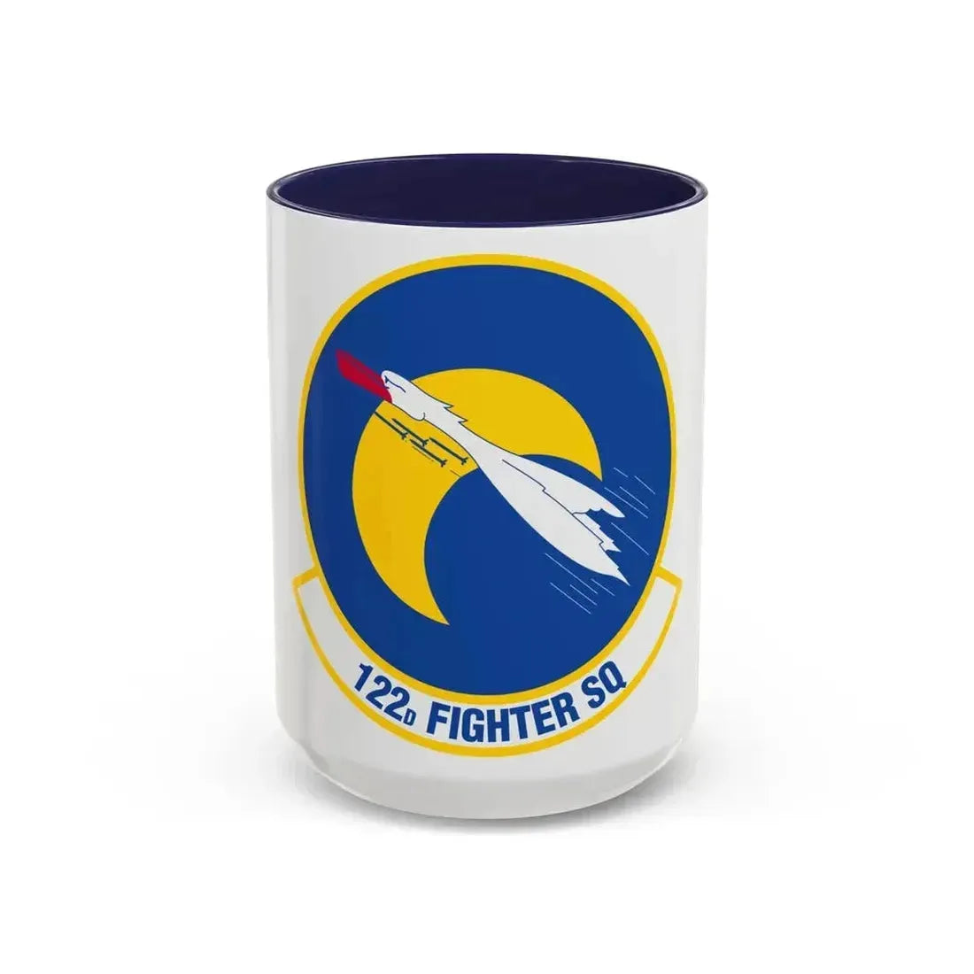 122 Fighter Squadron (U.S. Air Force) Accent Coffee Mug 15oz Navy - Go Mug Yourself