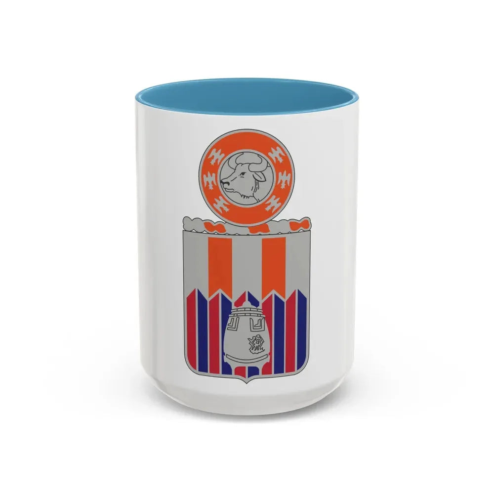 122 Signal Battalion (U.S. Army) Accent Coffee Mug 15oz Light Blue - Go Mug Yourself