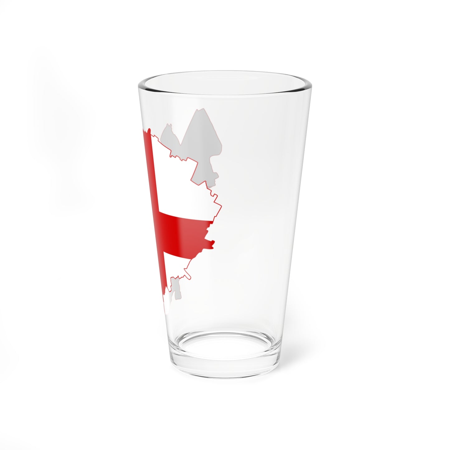 Flag map of Bologna (Italy) Pint Glass 16oz
