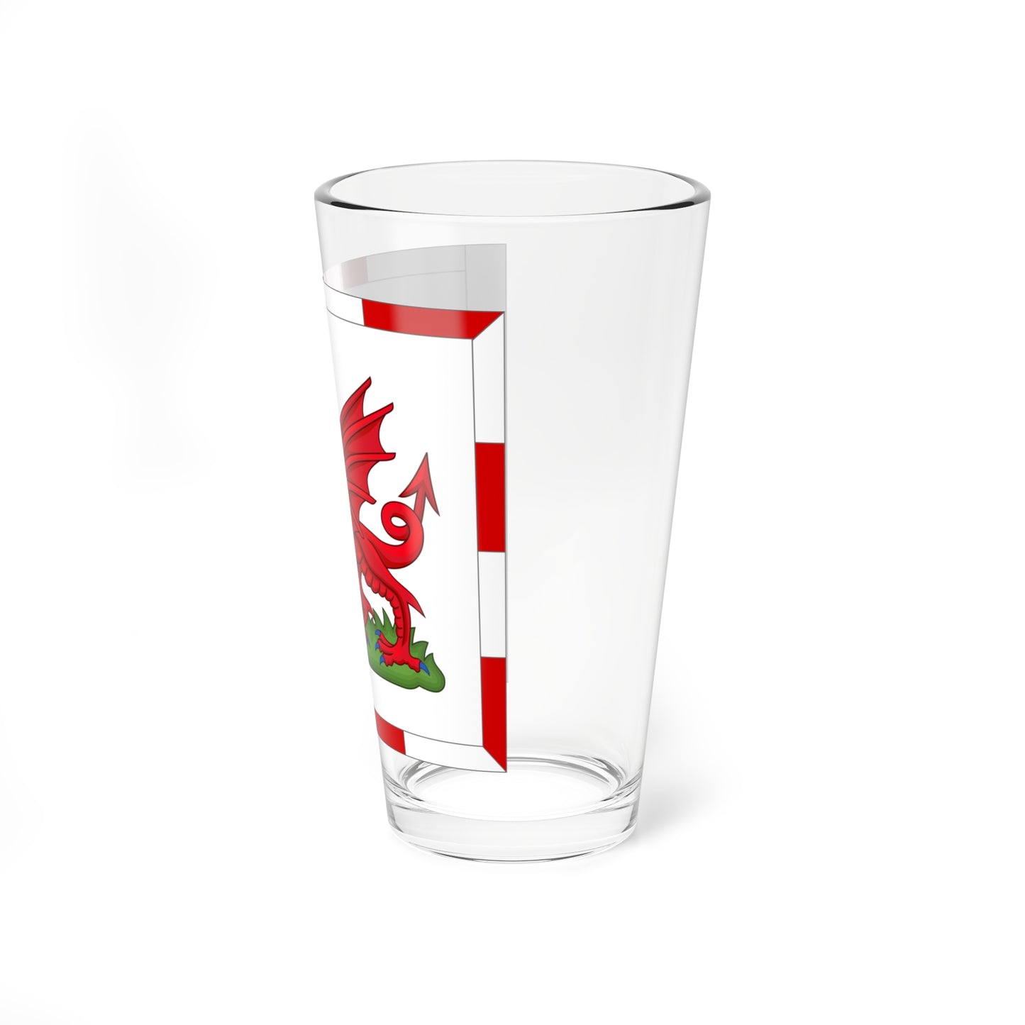 Flag of the Rouge Dragon Pursuivant of Arms (United Kingdom) Pint Glass 16oz