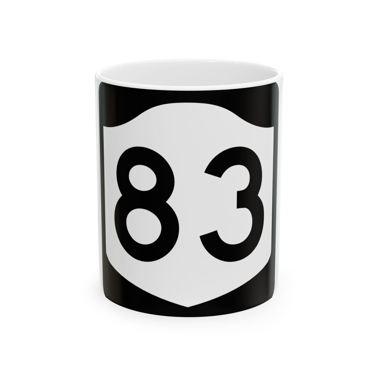 NY-83 (New York) (Road Sign) White Coffee Mug