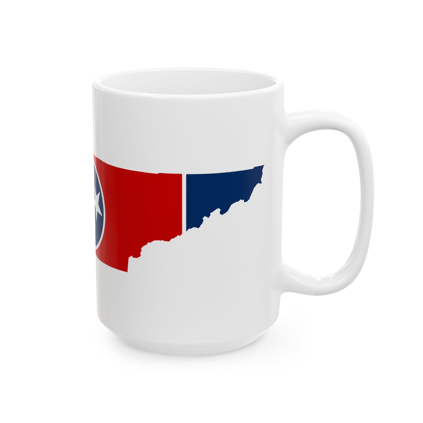 Flag-map of Tennessee (United States) White Coffee Mug