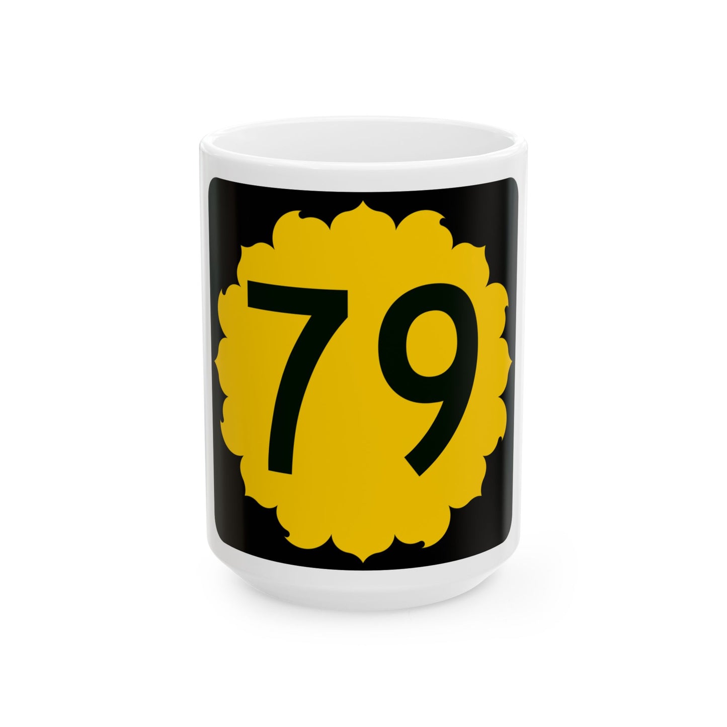 K-79 (Kansas) (Road Sign) White Coffee Mug