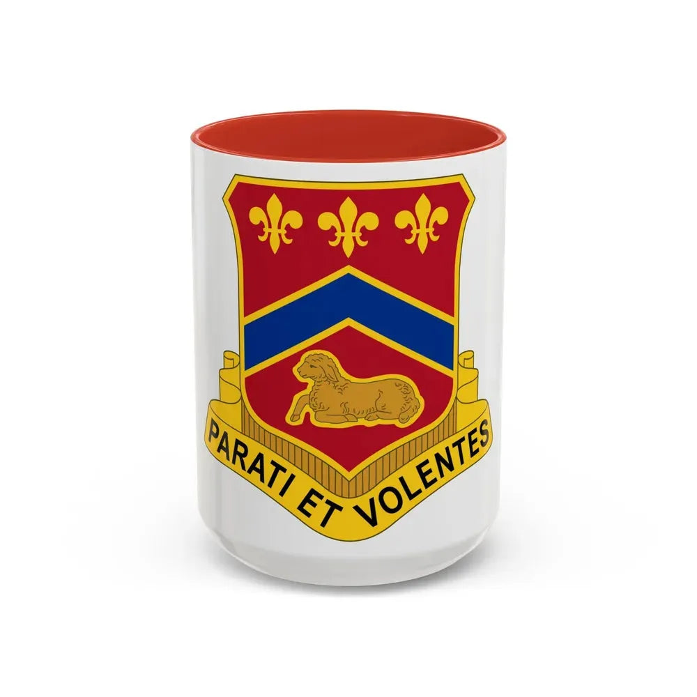 123 Engineer Battalion (U.S. Army) Accent Coffee Mug 15oz Red - Go Mug Yourself