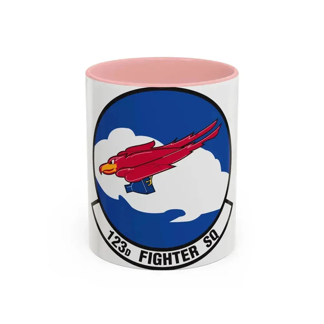 123 Fighter Squadron (U.S. Air Force) Accent Coffee Mug 11oz Pink - Go Mug Yourself