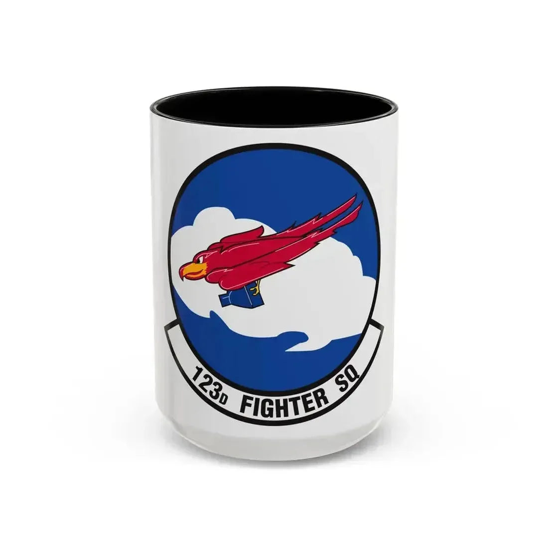 123 Fighter Squadron (U.S. Air Force) Accent Coffee Mug 15oz Black - Go Mug Yourself