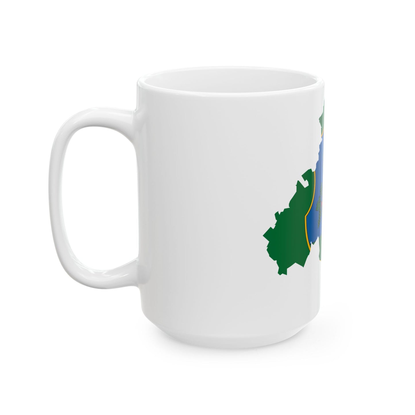 Flag-map of Heves County (Hungary) White Coffee Mug