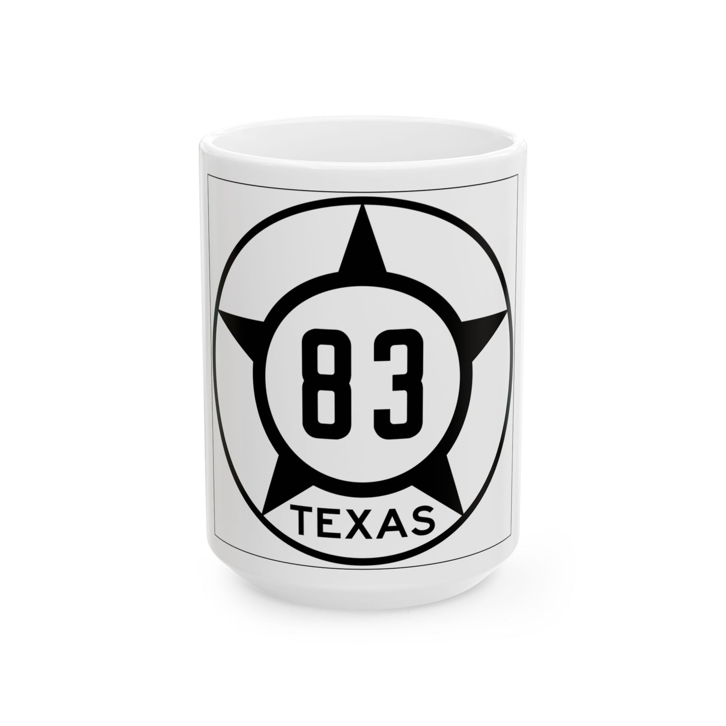 Old Texas 83 (Texas) (Road Sign) White Coffee Mug