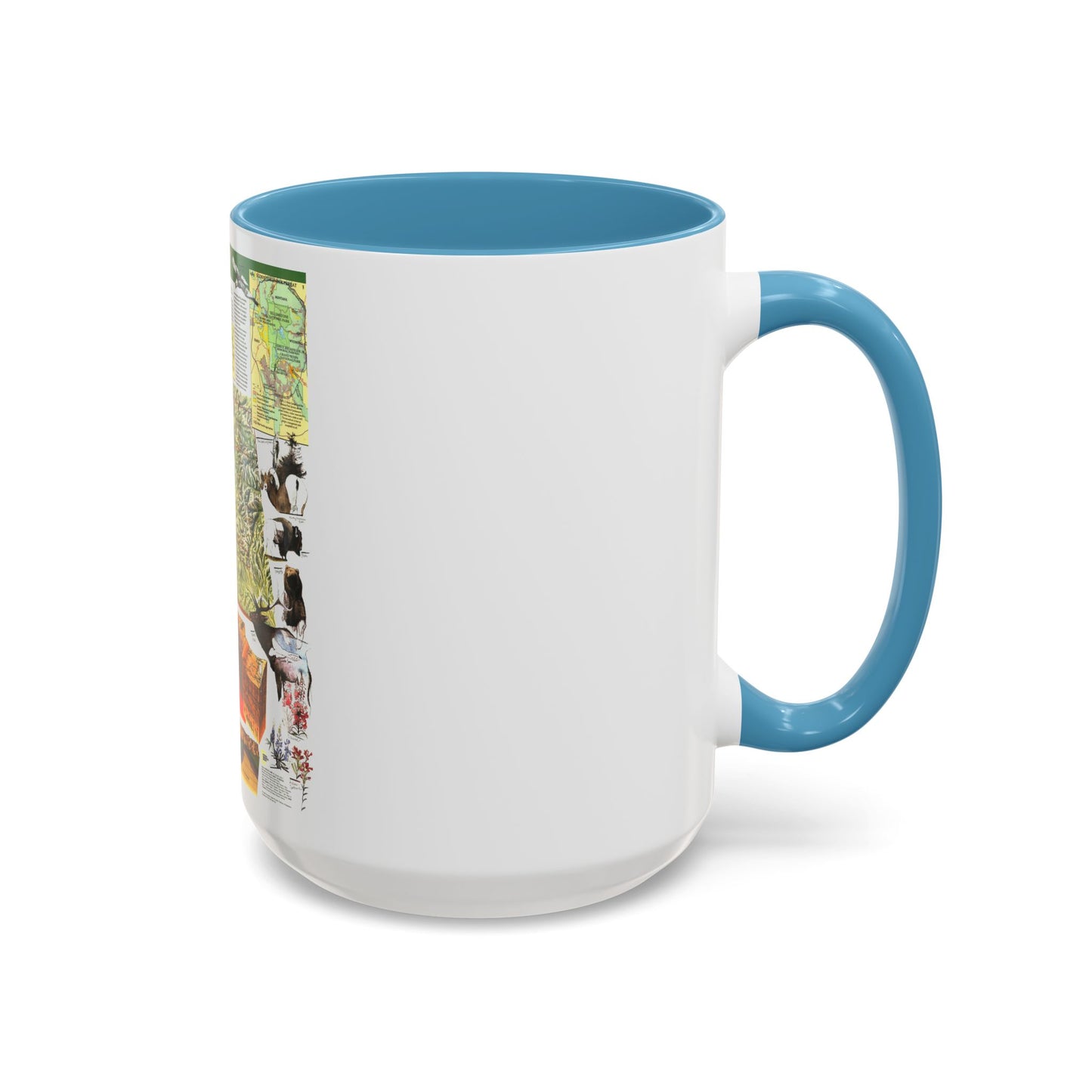 USA - Yellowstone and Grand Teton 2 (1989) (Map) Accent Coffee Mug