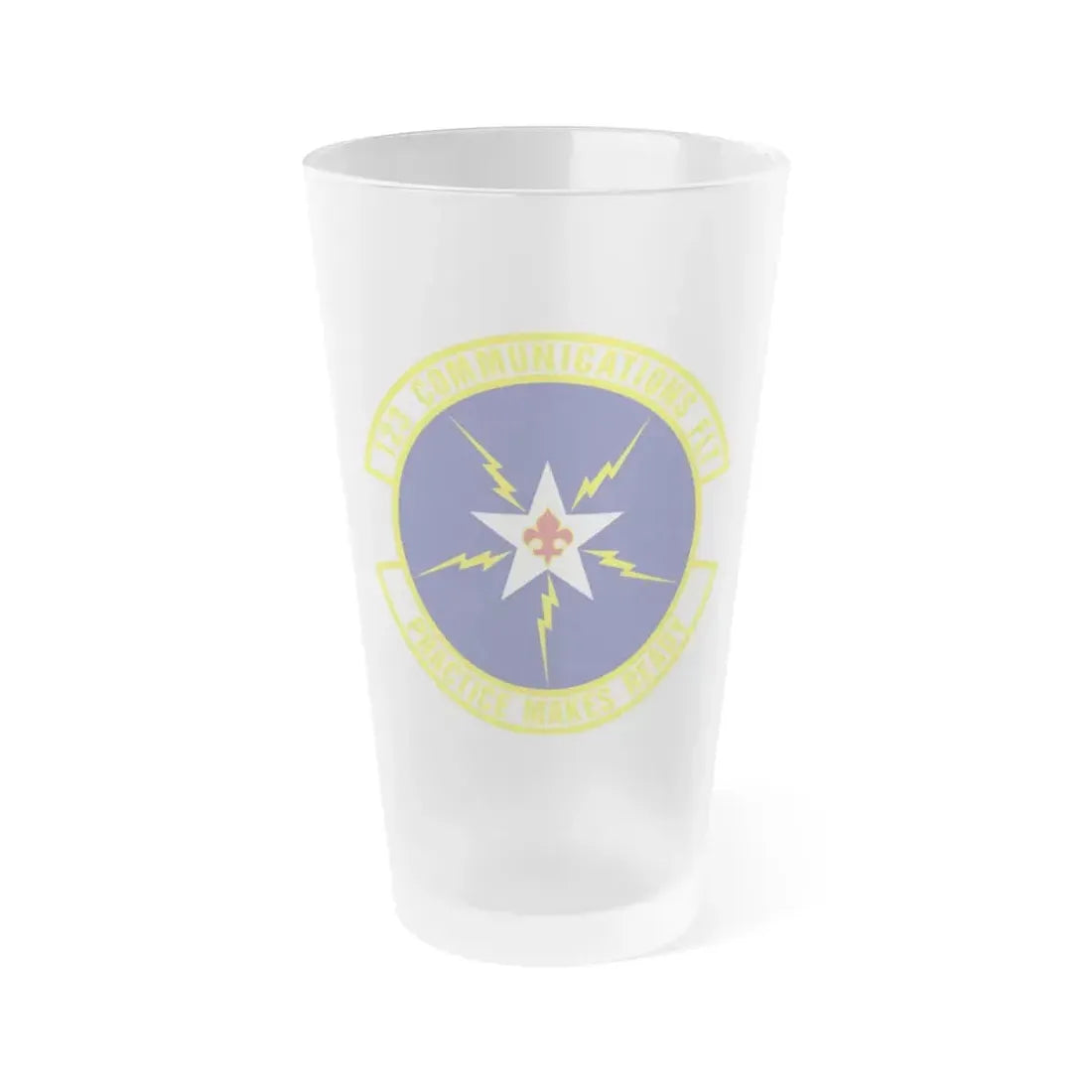 123d Communications Squadron (U.S. Air Force) Frosted Pint Glass 16oz - Go Mug Yourself
