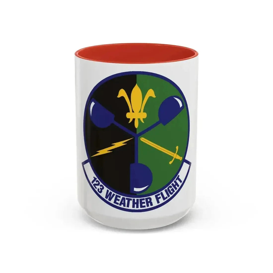 123d Weather Flight (U.S. Air Force) Accent Coffee Mug 15oz Red - Go Mug Yourself