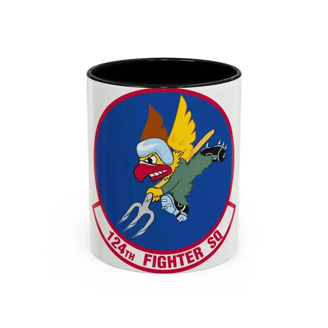 124 Fighter Squadron (U.S. Air Force) Accent Coffee Mug 11oz Black - Go Mug Yourself