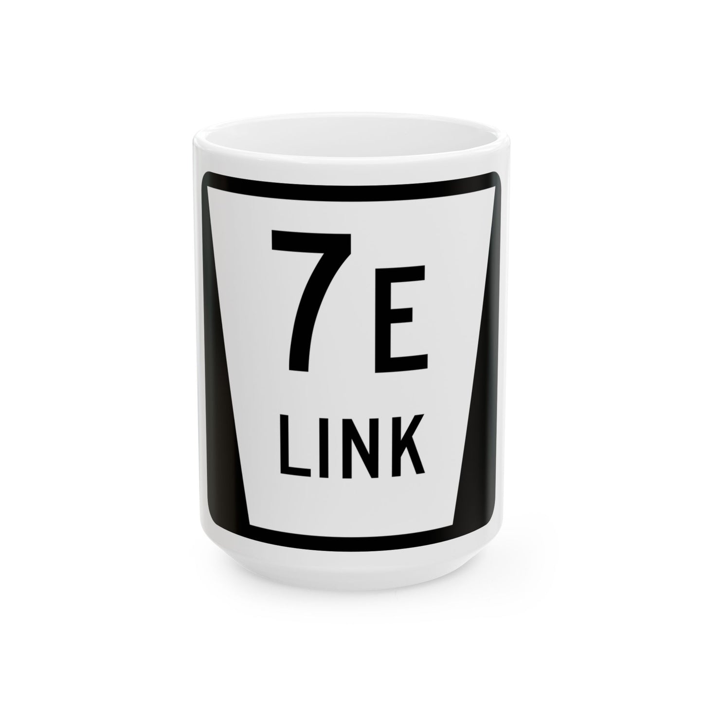 N LINK 7E (Nebraska) (Road Sign) White Coffee Mug