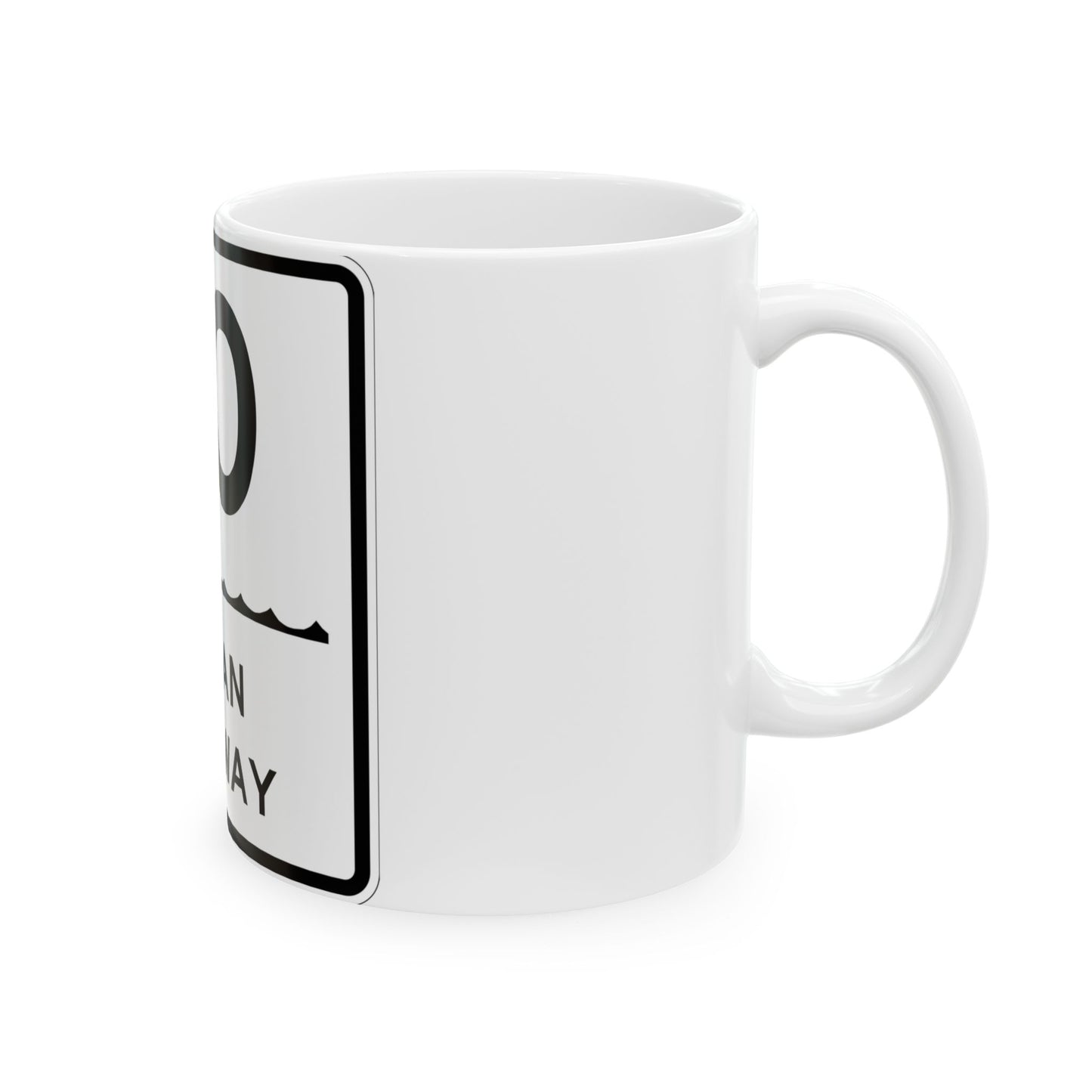Ocean Pkwy Shield (New York) (Road Sign) White Coffee Mug