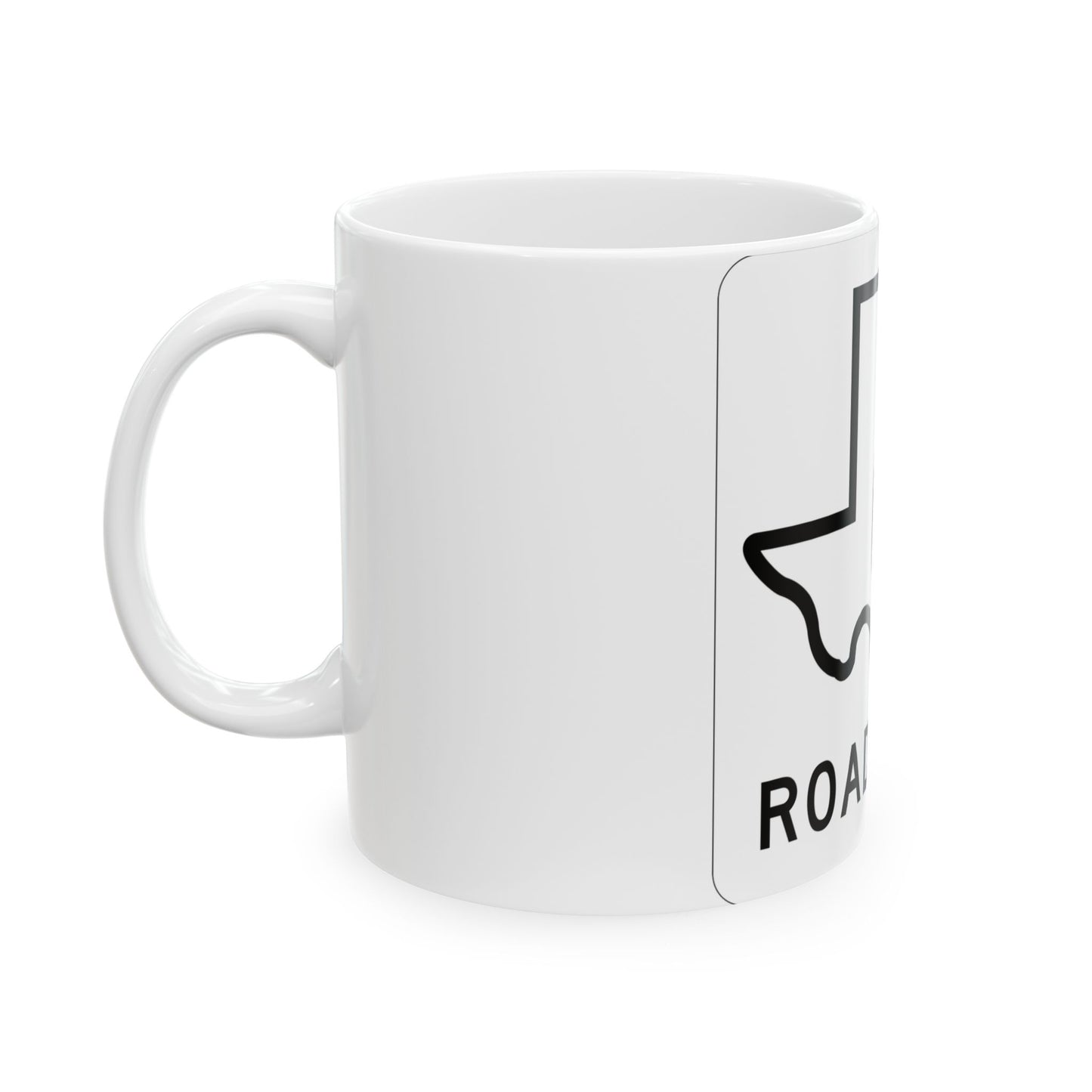 Texas RM 00 1956 template (Texas) (Road Sign) White Coffee Mug