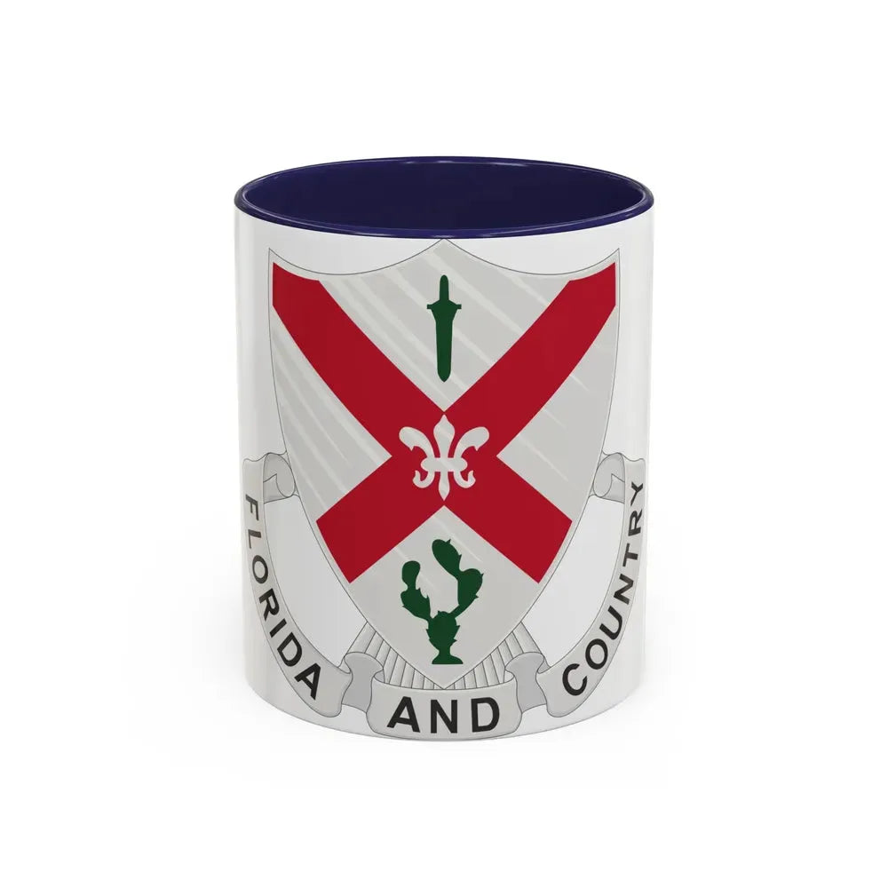 124th Infantry Regiment (U.S. Army) Accent Coffee Mug 11oz Navy - Go Mug Yourself