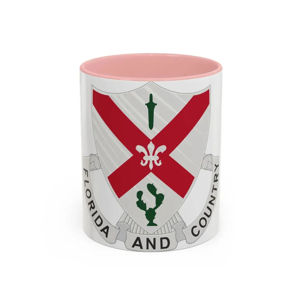 124th Infantry Regiment (U.S. Army) Accent Coffee Mug 11oz Pink - Go Mug Yourself