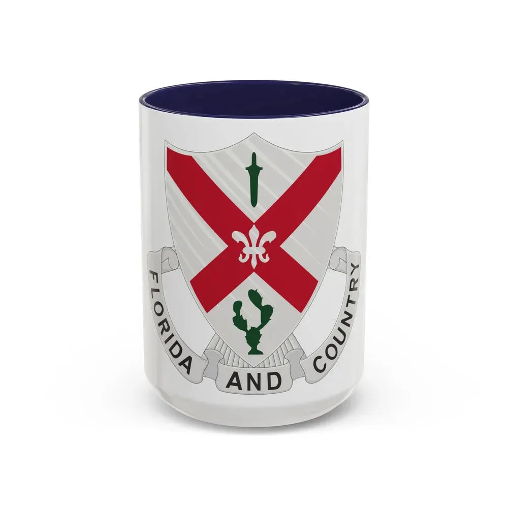 124th Infantry Regiment (U.S. Army) Accent Coffee Mug 15oz Navy - Go Mug Yourself