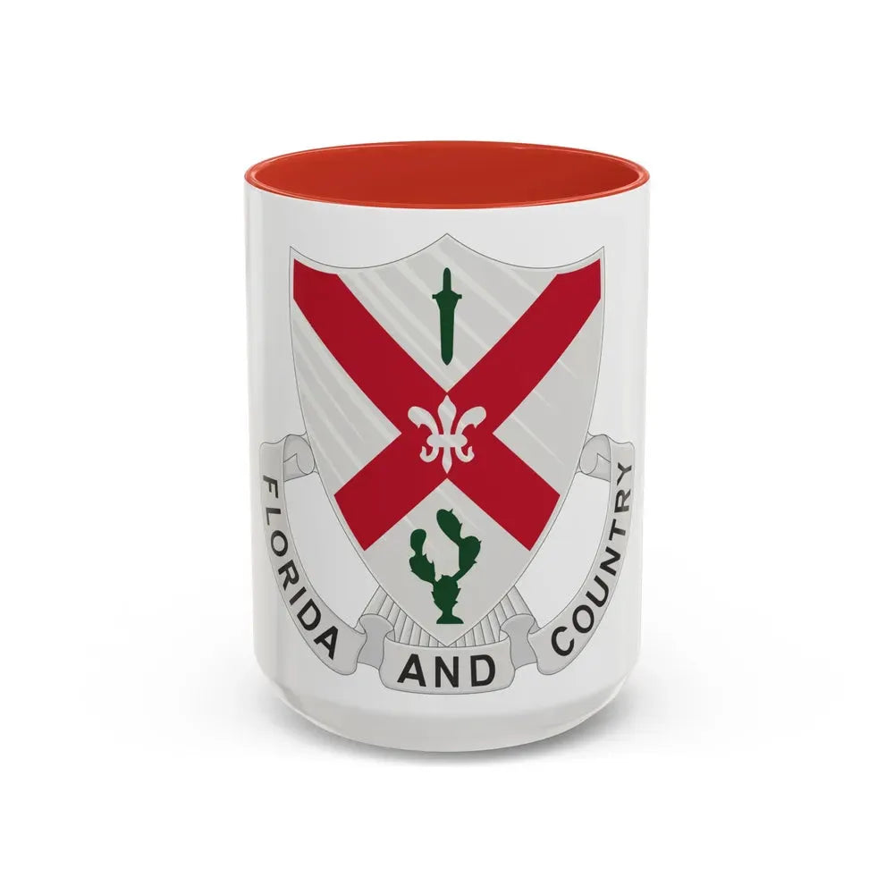 124th Infantry Regiment (U.S. Army) Accent Coffee Mug 15oz Red - Go Mug Yourself