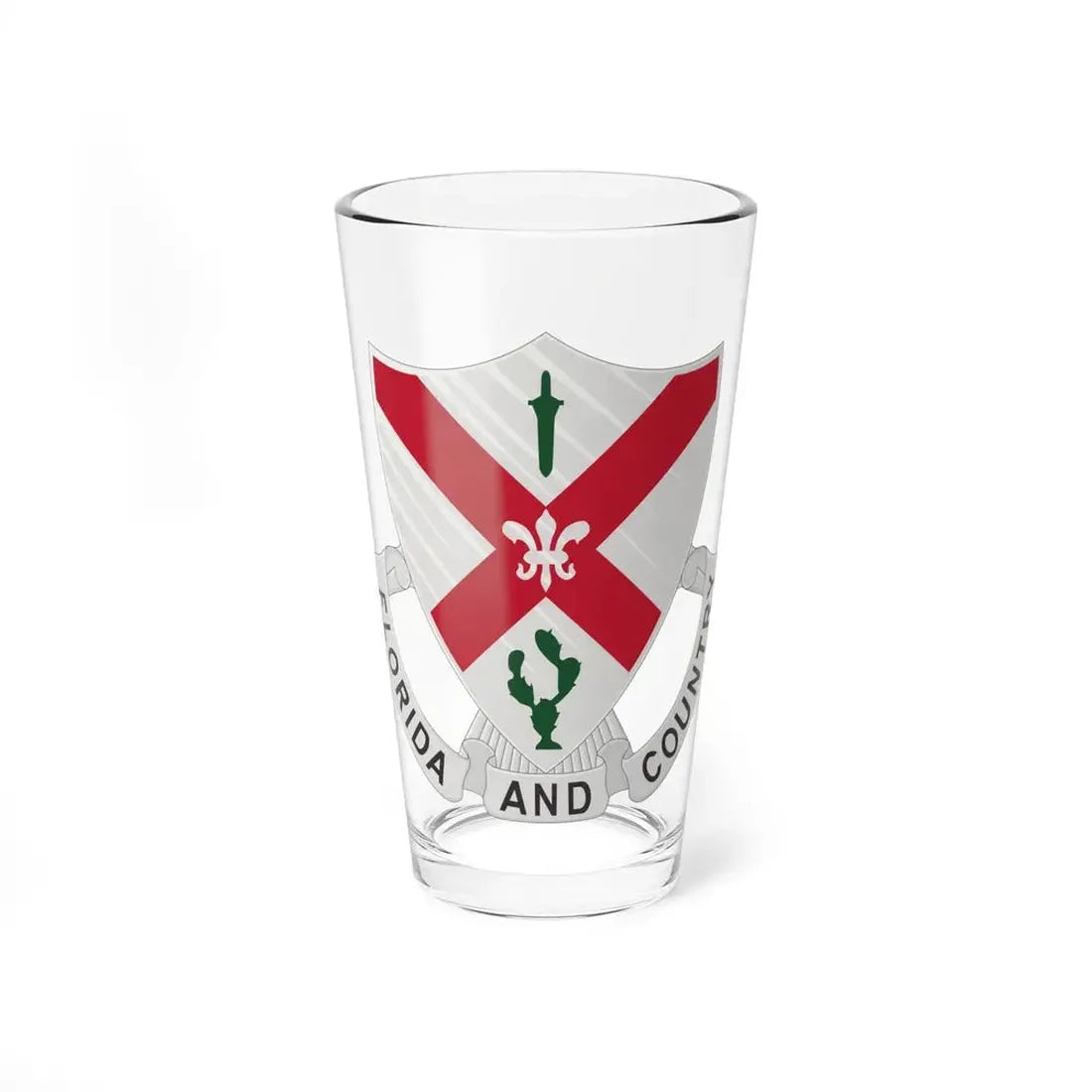 124th Infantry Regiment (U.S. Army) Pint Glass 16oz 16oz - Go Mug Yourself