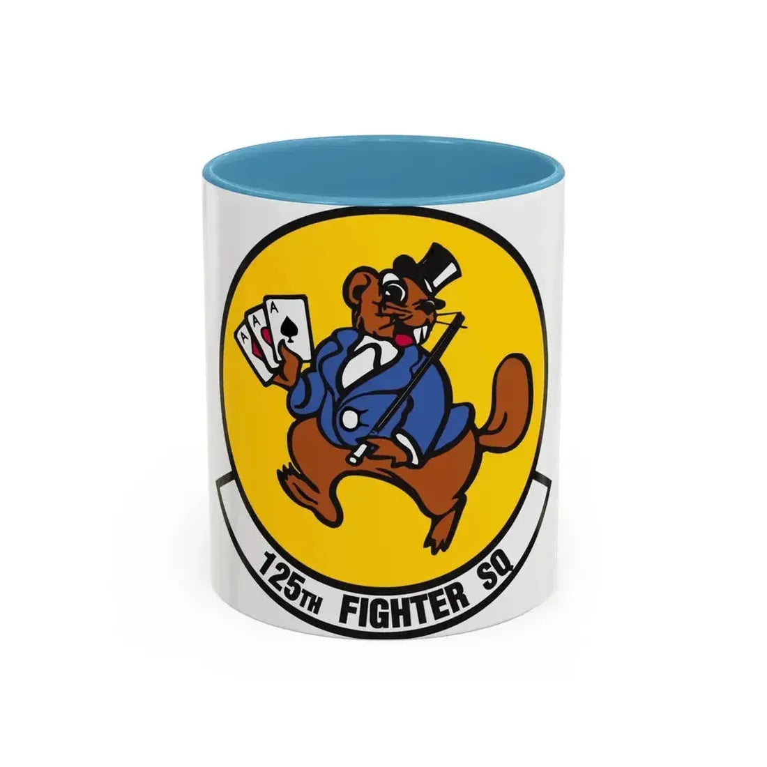 125 Fighter Squadron (U.S. Air Force) Accent Coffee Mug 11oz Light Blue - Go Mug Yourself