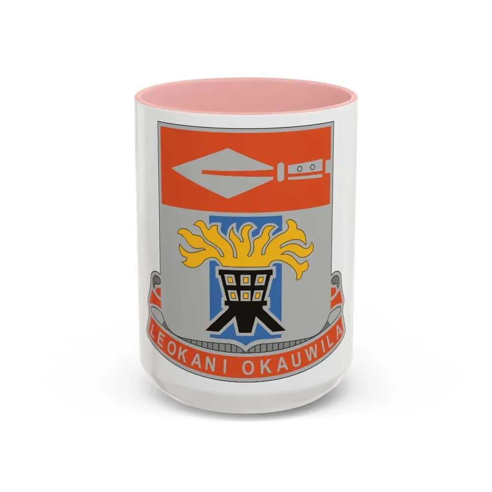 125 Signal Battalion (U.S. Army) Accent Coffee Mug 15oz Pink - Go Mug Yourself
