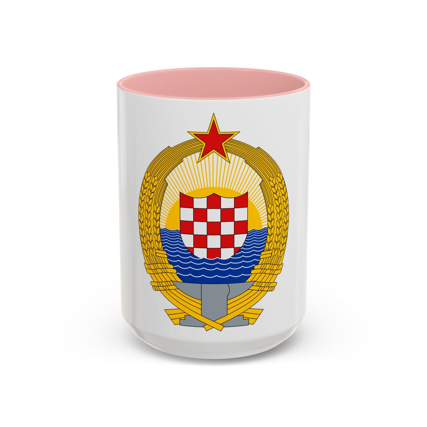 Coat of Arms of the Socialist Republic of Croatia - Accent Coffee Mug