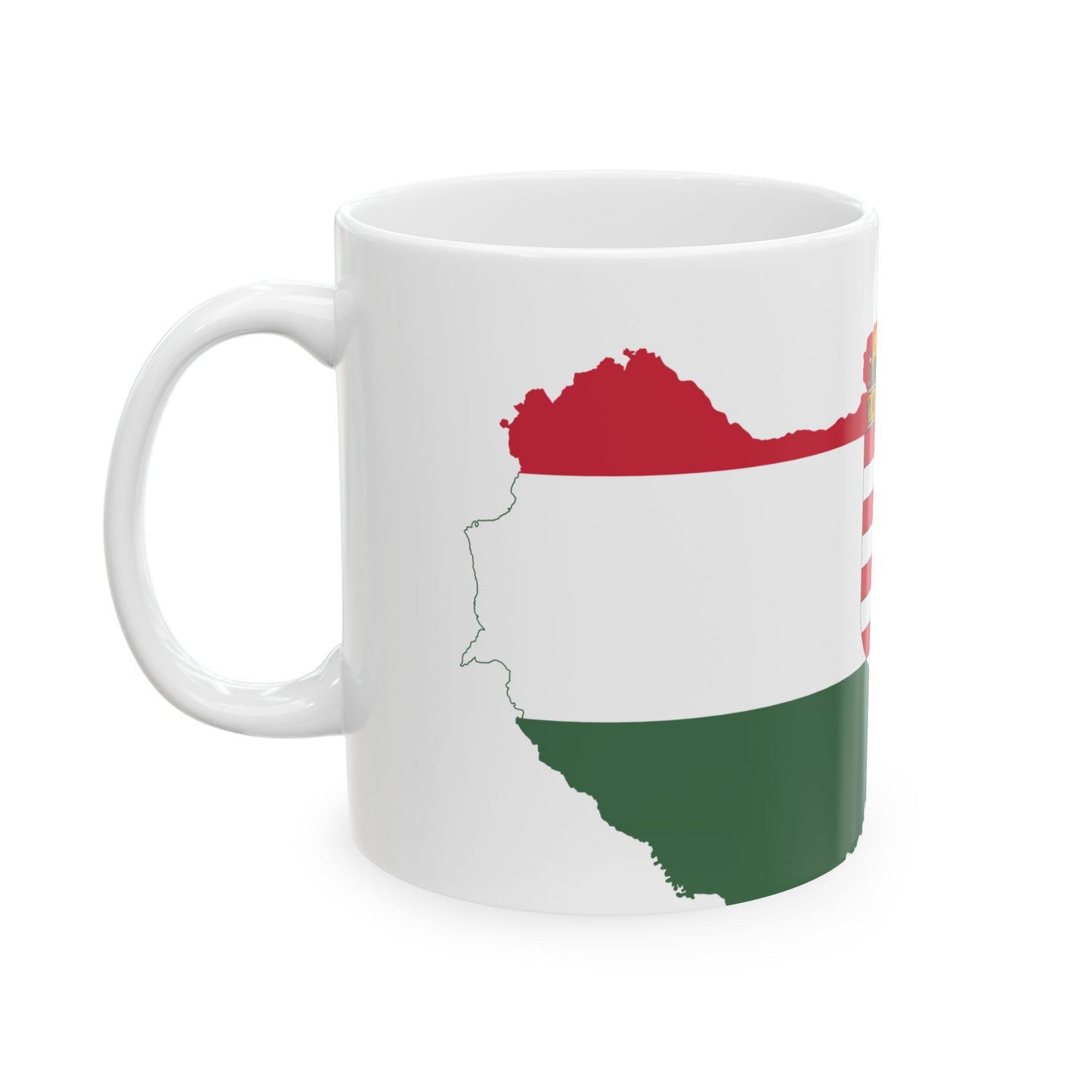 Flag-map of Hungary 1921 (Hungary) White Coffee Mug