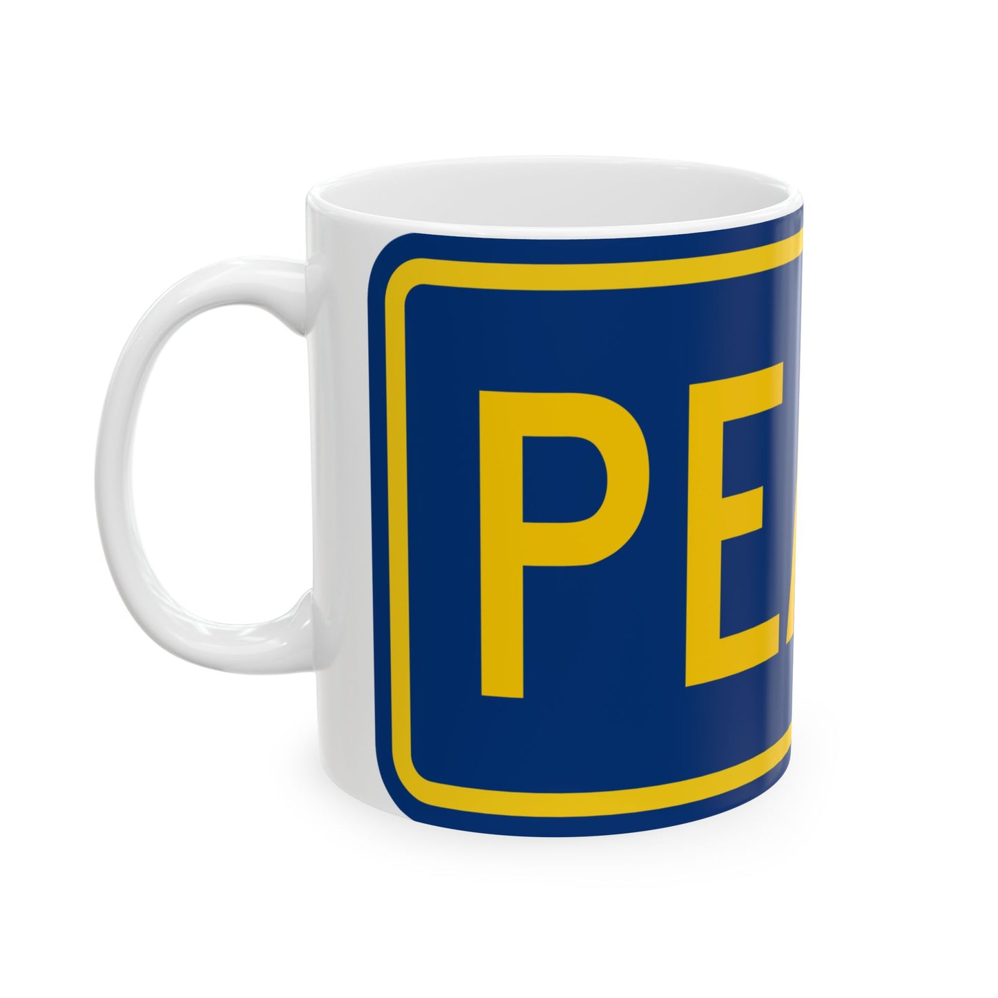 Toll plate county es (Puerto Rico) (Road Sign) White Coffee Mug