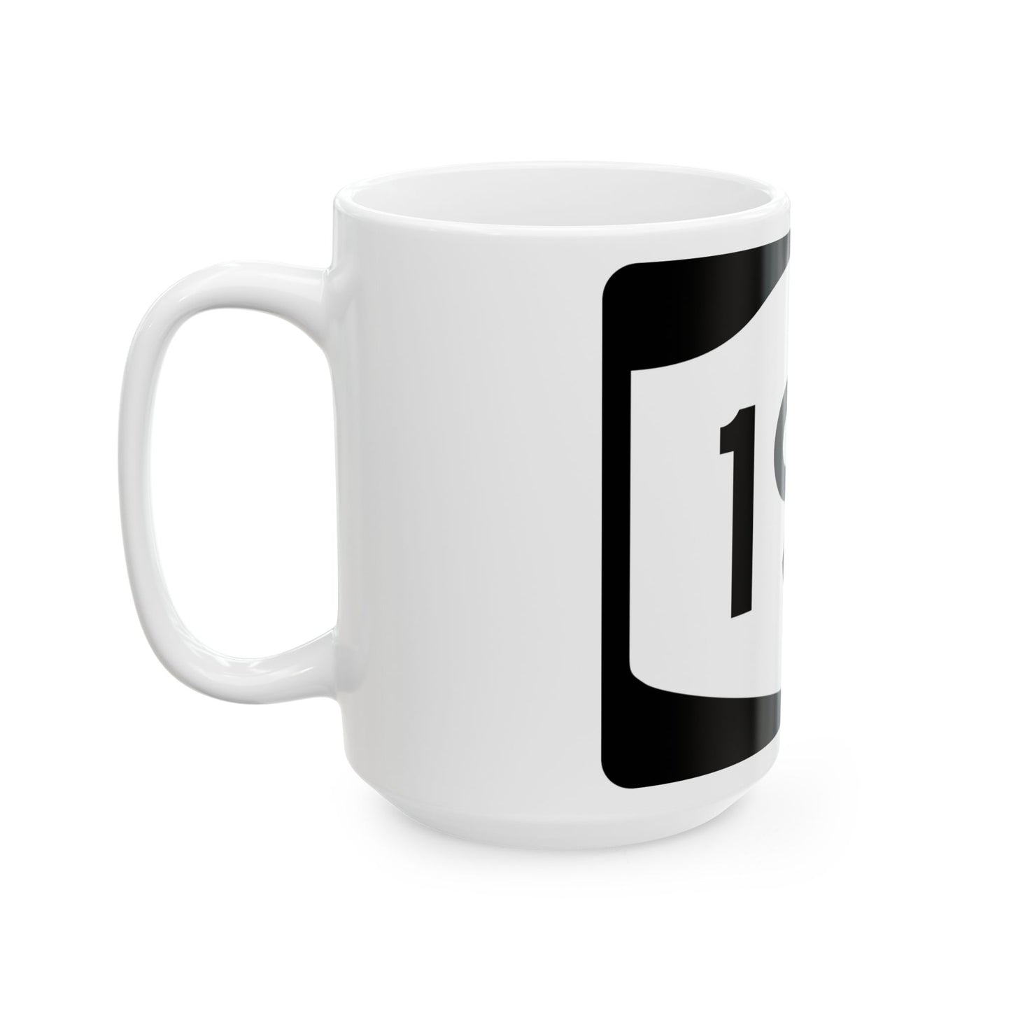 NY-19A (New York) (Road Sign) White Coffee Mug