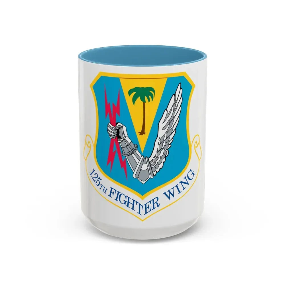 125th Fighter Wing (U.S. Air Force) Accent Coffee Mug 15oz Light Blue - Go Mug Yourself