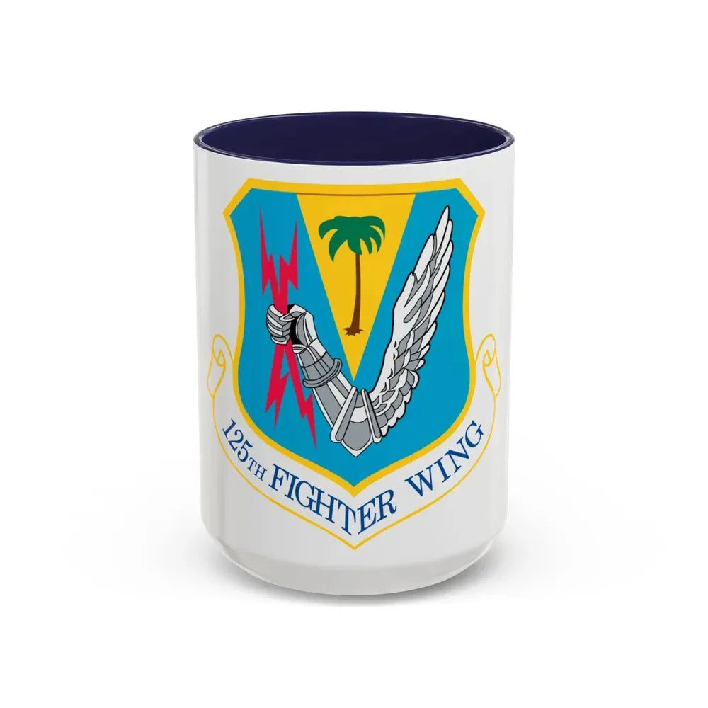 125th Fighter Wing (U.S. Air Force) Accent Coffee Mug 15oz Navy - Go Mug Yourself