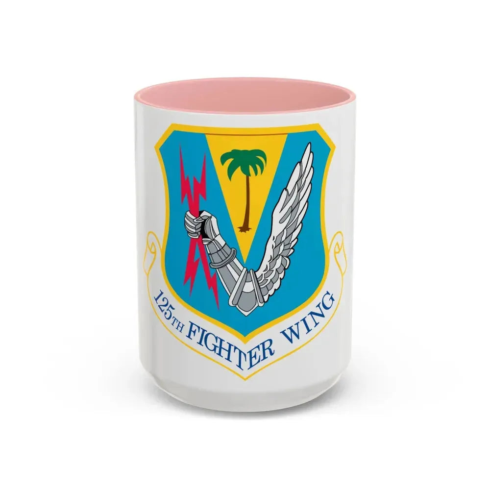 125th Fighter Wing (U.S. Air Force) Accent Coffee Mug 15oz Pink - Go Mug Yourself