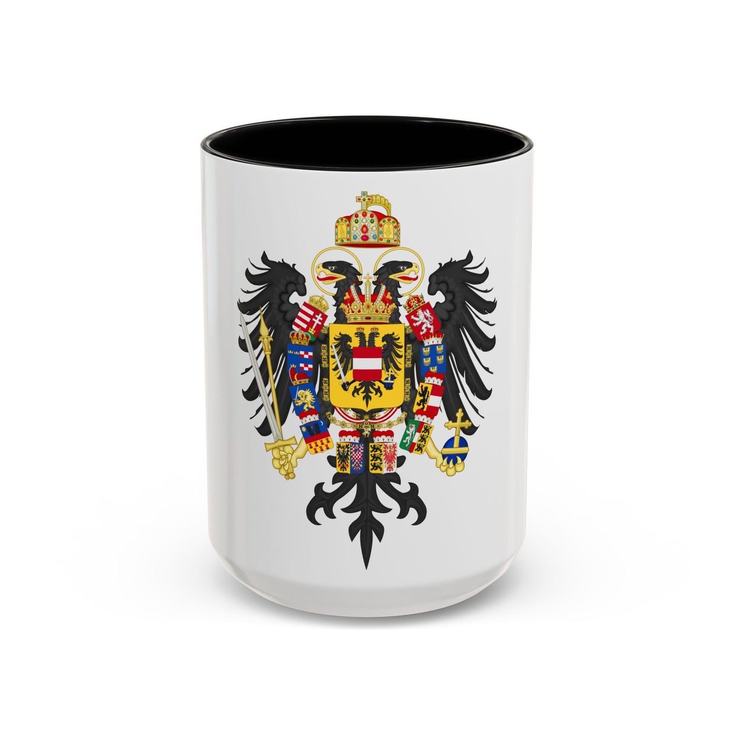 Middle Coat of Arms of Francis II, Holy Roman Emperor (1804-1806) - Accent Coffee Mug