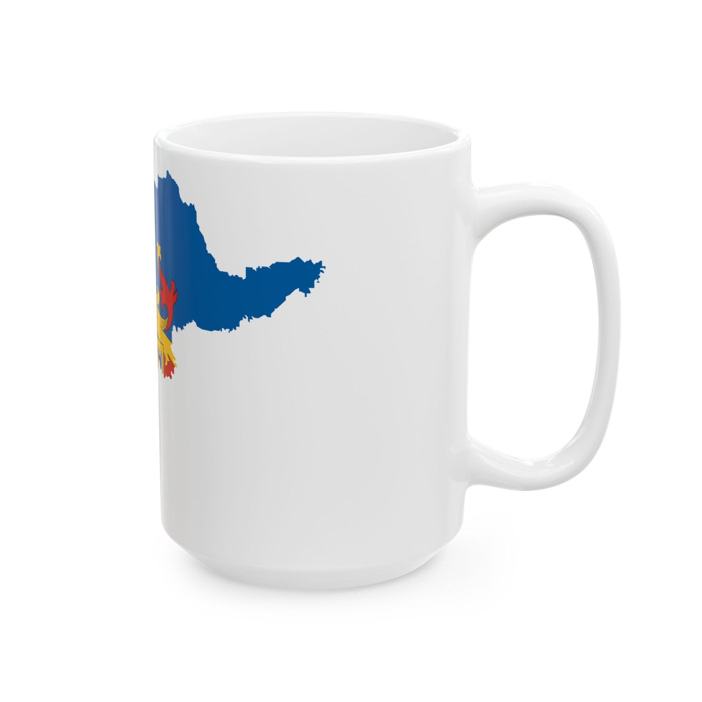 Flag-map of Borsod-Abauj-Zemplen County (Hungary) White Coffee Mug
