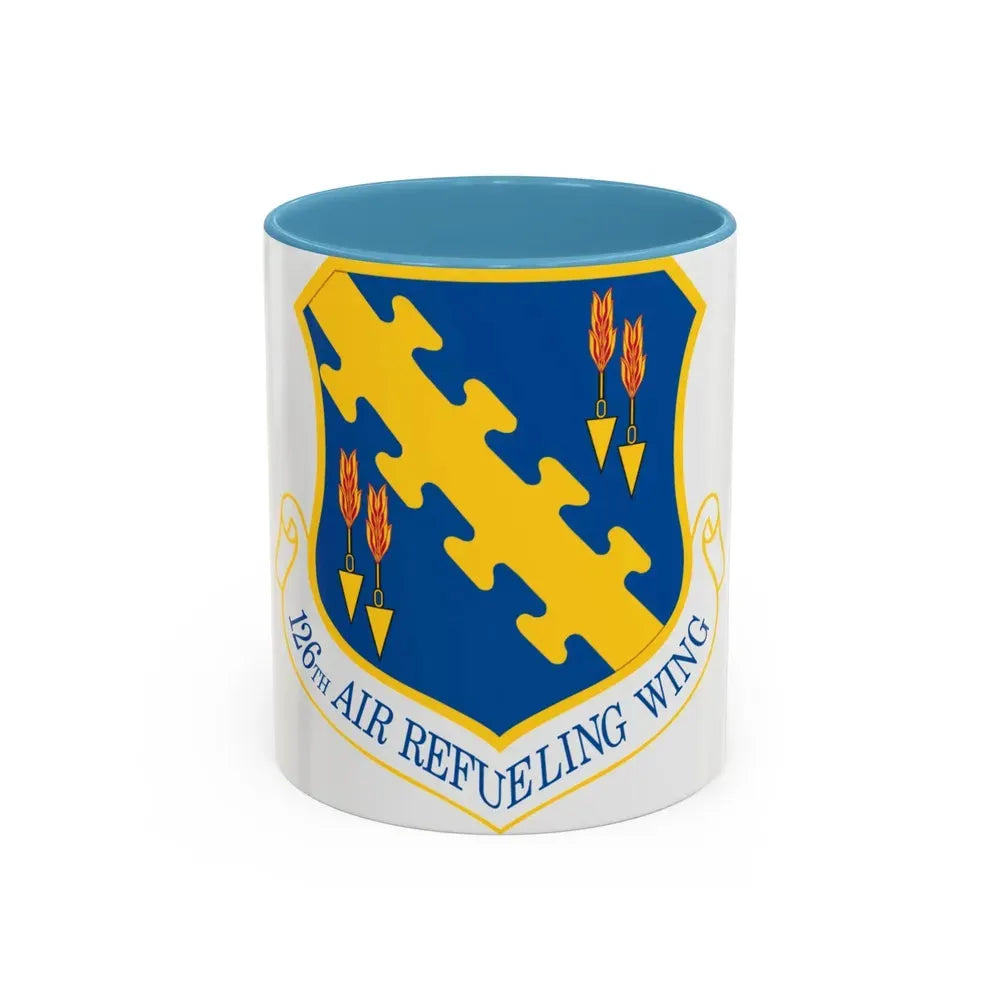 126th Air Refueling Wing (U.S. Air Force) Accent Coffee Mug 11oz Light Blue - Go Mug Yourself