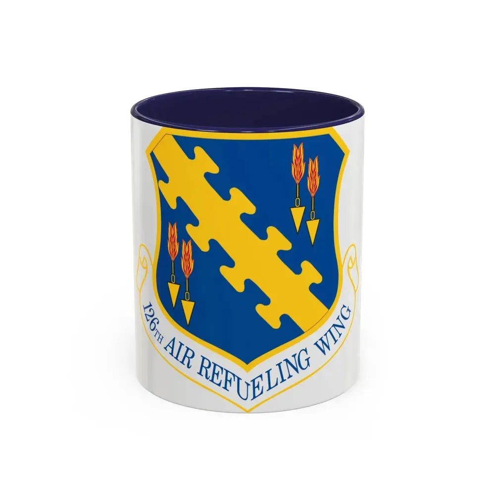 126th Air Refueling Wing (U.S. Air Force) Accent Coffee Mug 11oz Navy - Go Mug Yourself
