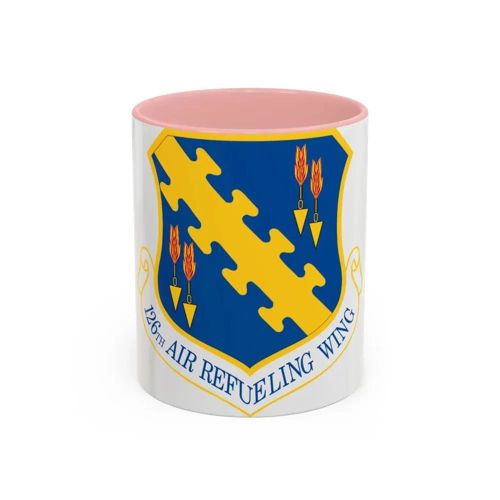 126th Air Refueling Wing (U.S. Air Force) Accent Coffee Mug 11oz Pink - Go Mug Yourself