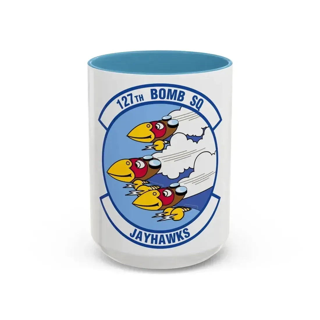 127 Bomber Squadron (U.S. Air Force) Accent Coffee Mug 15oz Light Blue - Go Mug Yourself
