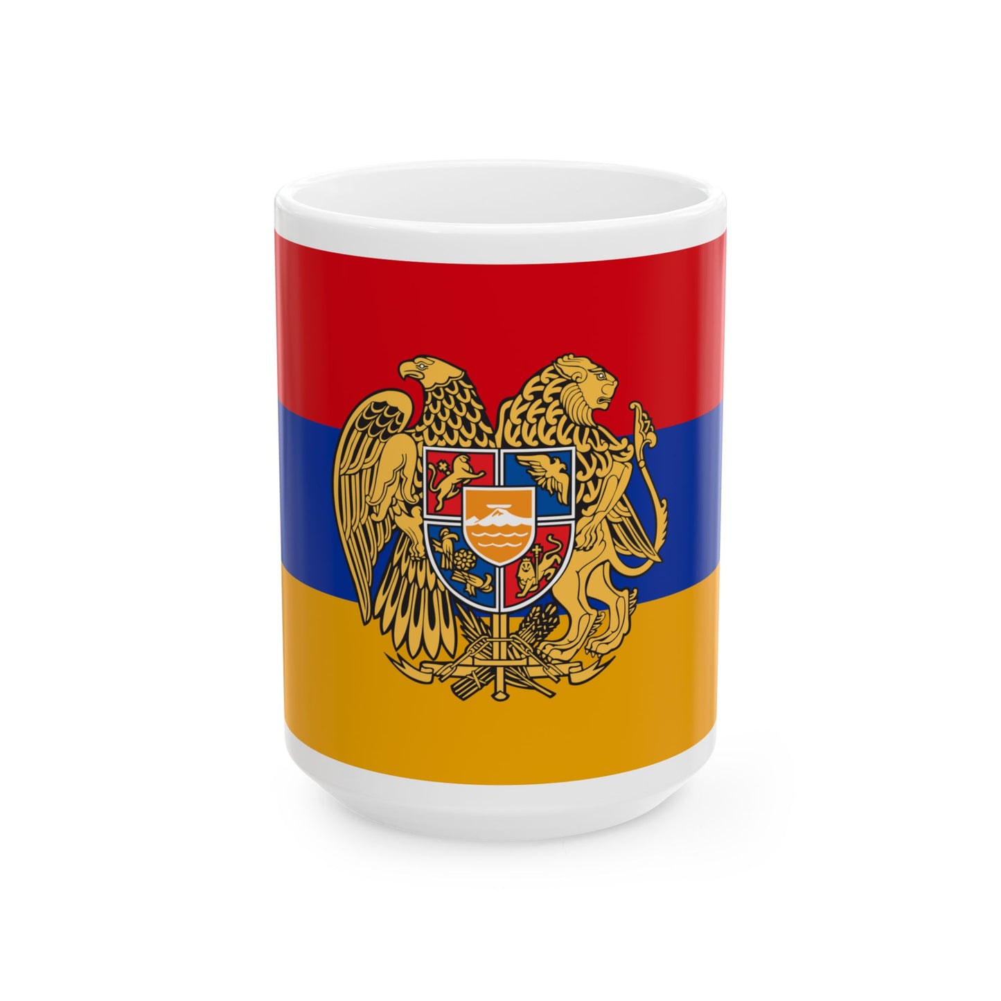 Flag of Armenia - Coat of Arms (Armenia) White Coffee Mug